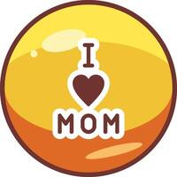 I love Mom Vector Icon