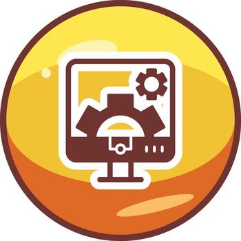 Computer Settings Vector Icon