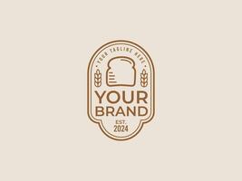 vintage retro bread bakery logo badges label design vector