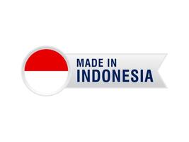 hecho en Indonesia sello pegatina etiqueta vector diseño