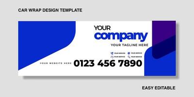 modern simple design for van graphics vinyl wrap template vector