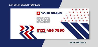 Stars and Stripes Van wrap design. Wrap, sticker and decal design for company. Vector eps 10