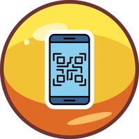 teléfono inteligente qr código vector icono