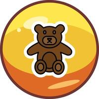 icono de vector de oso de peluche