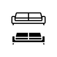 Sofa icon set. sofa icon illustration vector