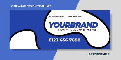 Fluid Company branding Car decal wrap design. Abstract stripe background designs for company car. EPS 10 vector