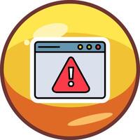 Web Warning Vector Icon