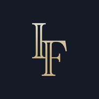 Modern Luxury LF Logo Design template. icon initials based Monogram and Letters vector