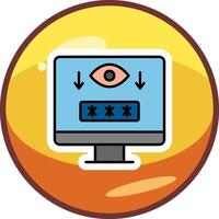 Computer Spyware Vector Icon