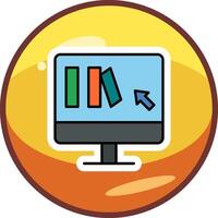 Online Book purchase Vector Icon