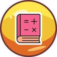 icono de vector de libro de matemáticas