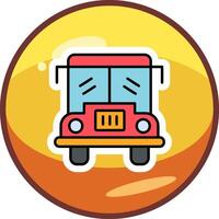 icono de vector de autobús escolar