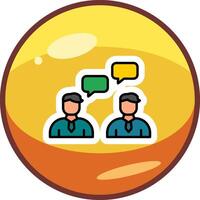 Work Conversation Vector Icon