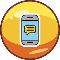 Phone Message Vector Icon