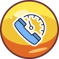 24 Hours Support Vector Icon