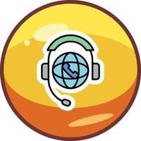 World Call Center Vector Icon