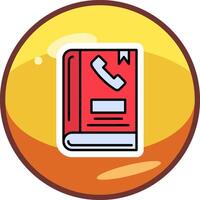 icono de vector de libreta de telefono