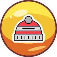 icono de vector de sombrero de invierno