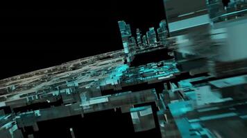 abstrait La technologie blocs Contexte 3d le rendu video