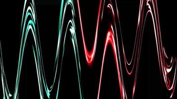 4k Neon Glowing Periodic Waves Digital Rendering video