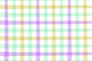 colorful pastel watercolor plaid repeat seamless pattern digital painting vector
