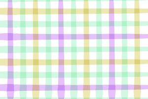 colorful pastel watercolor plaid repeat seamless pattern digital painting vector