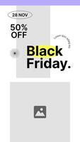 Modern trendy black friday sale banner template design. vector