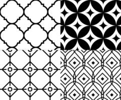 Set Beautiful bohemian seamless patterns, mozaic, Ornate, Ornament, morocco vector