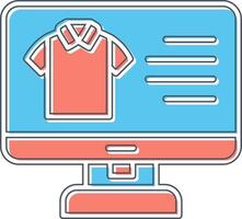 Cloth Online Shopping Vector Icon