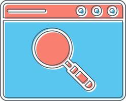 Browser Searching Vector Icon