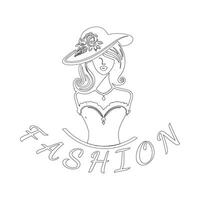 line  art for fashion logos Logo Template vector