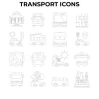 íconos para público transporte iconos de líneas para público transporte lineasv vector