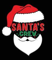 Santa's Crew T Shirt Design vector