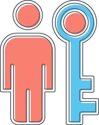 Key Person Vector Icon