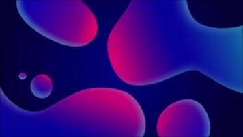 Abstract 3D blobs loop. Blue-pink metaballs morphing. Fluid move animation. Soft minimal motion background. 4k, 60fps. video