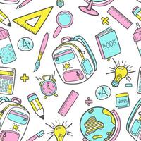 Seamless pattern with doodle icons. vector