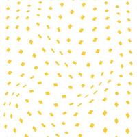 abstract simple gold metal color small rectangle wavy distort pattern on white background vector