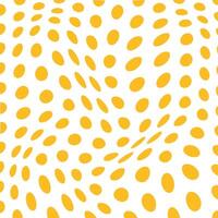 abstract orange juice color polka dot wavy pattern on white background vector