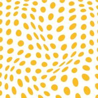 abstract orange juice color polka dot wavy pattern on white background vector