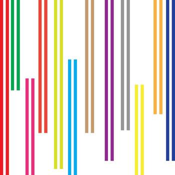 simple abstract rainboow color halfline pattern vector