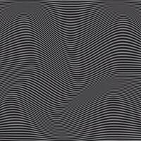 abstract black color horizontal thin line wavy pattern on grey background vector