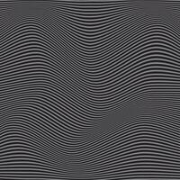 abstract black color horizontal thin line wavy pattern on grey background vector