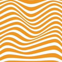 abstract orange juice color horizontal line wavy pattern on white background vector