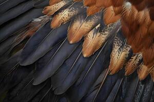 AI generated a close up of the feathers of a bird photo