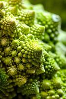 AI generated a close up of a bunch of broccoli photo