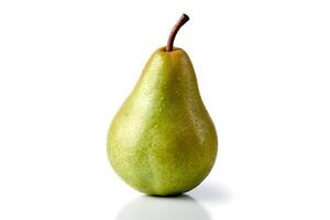 AI generated Fresh Pear on white background photo