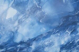 AI generated Abstract background of blue marble texture photo