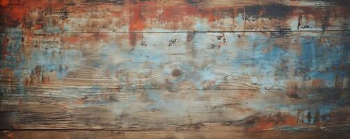 AI generated Vintage wooden texture with grunge style photo