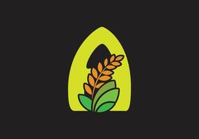 esta es agricultura y letra un texto logo diseño para tu negocio vector