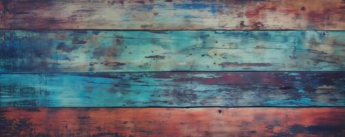 AI generated Grunge style background with wooden texture photo